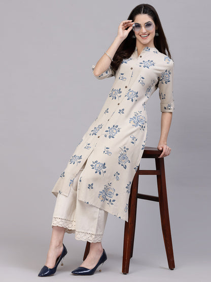 Floral Printed A-Line Kurta