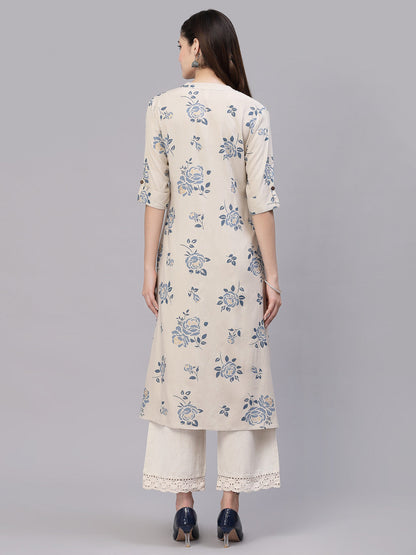 Floral Printed A-Line Kurta