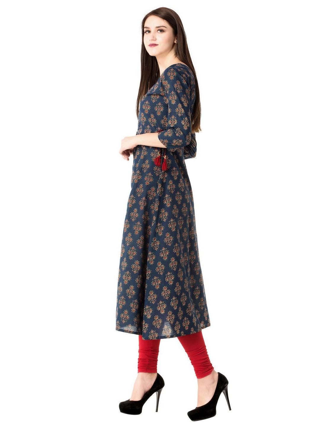 Women Cotton Printed A-Line Kurta