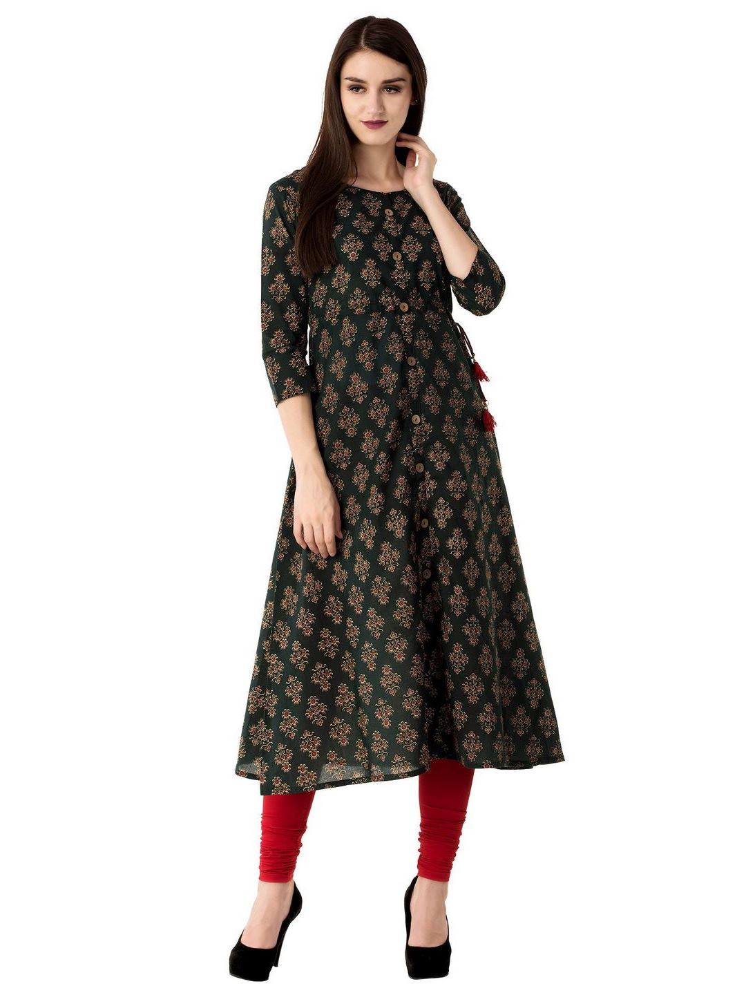 Women Cotton Printed A-Line Kurta