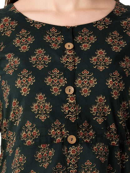 Women Cotton Printed A-Line Kurta