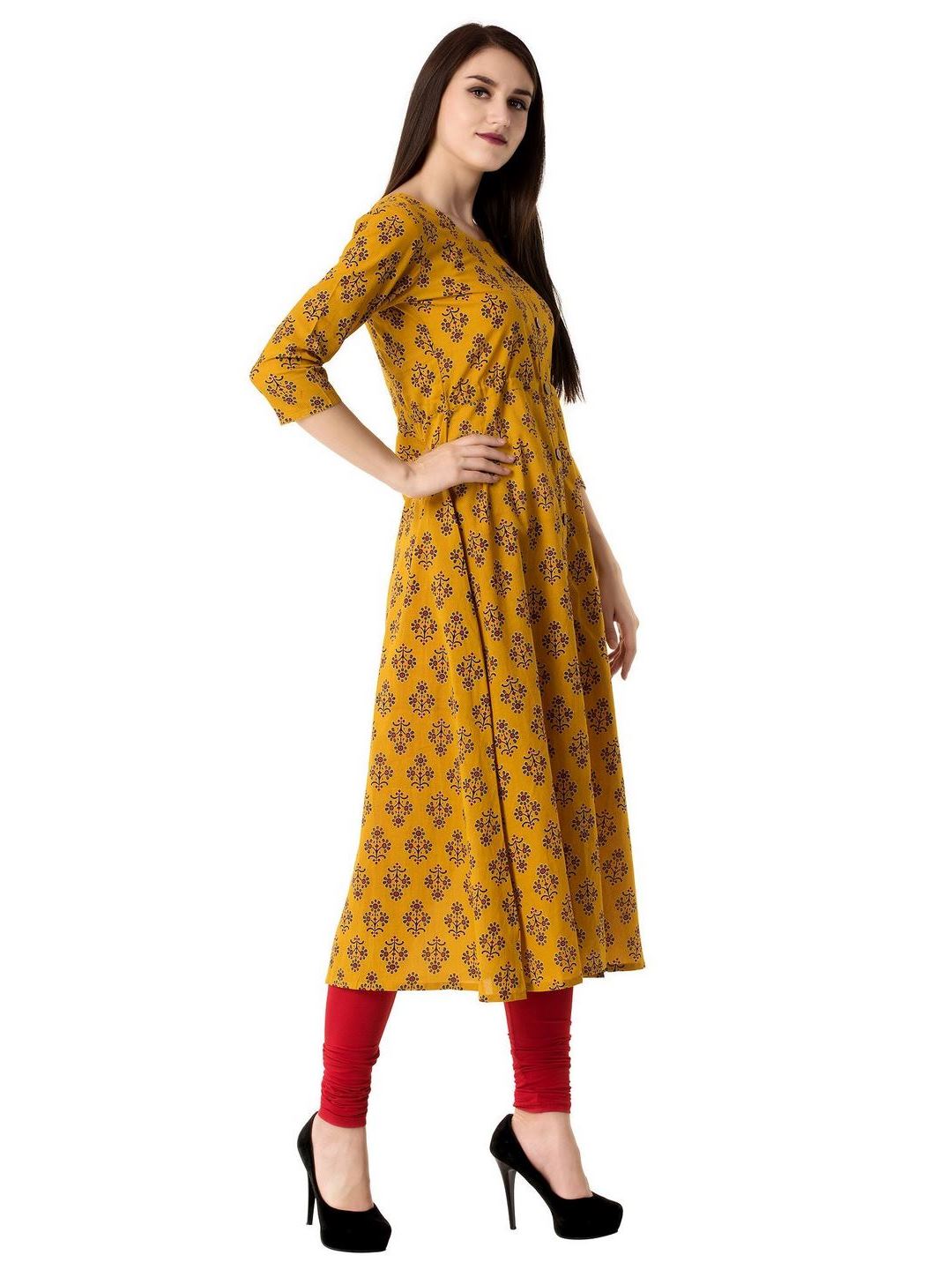 Women Cotton Printed A-Line Kurta