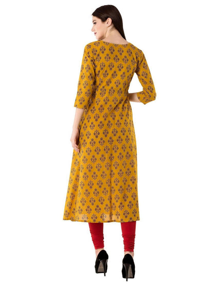 Women Cotton Printed A-Line Kurta