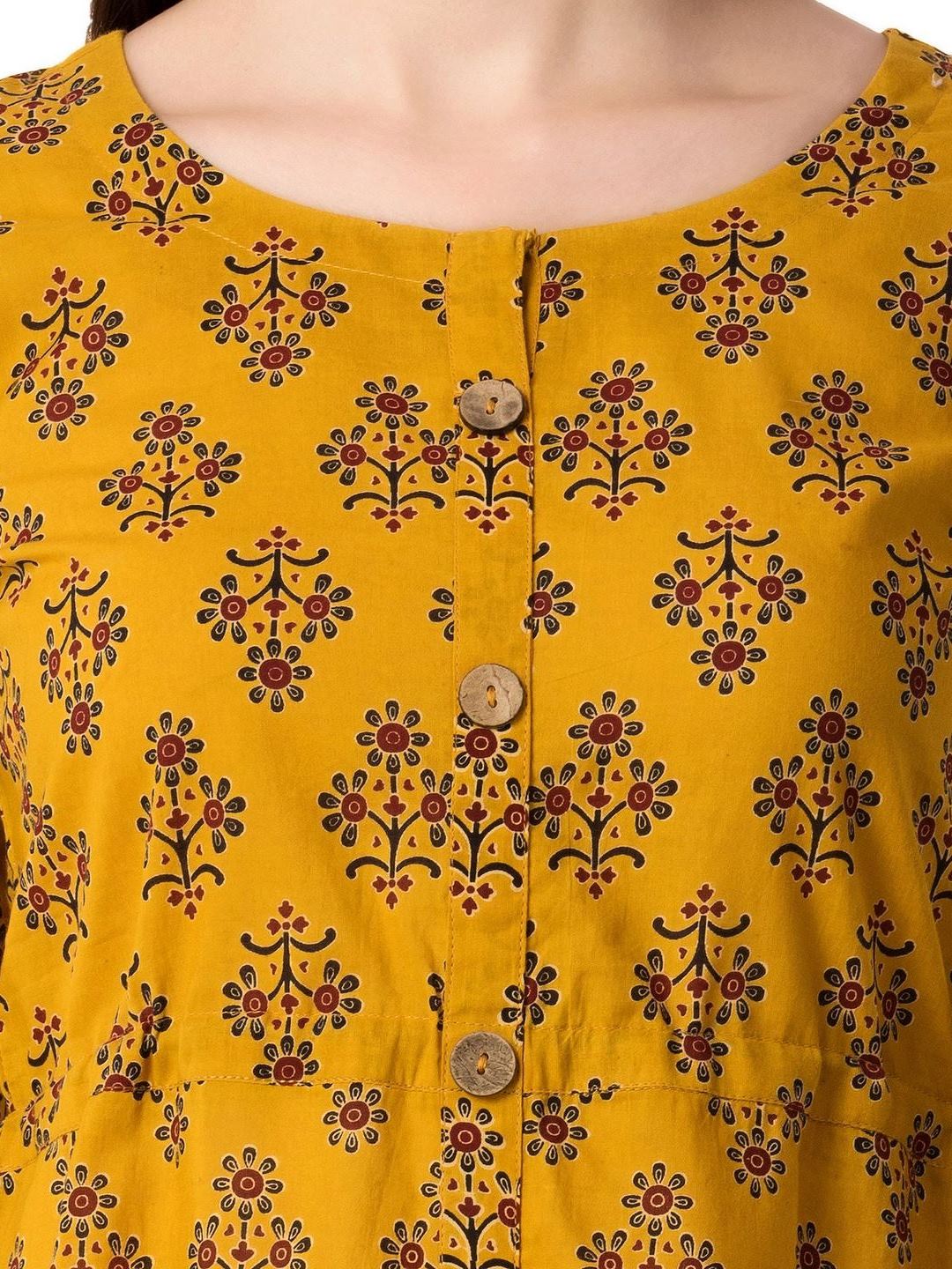 Women Cotton Printed A-Line Kurta