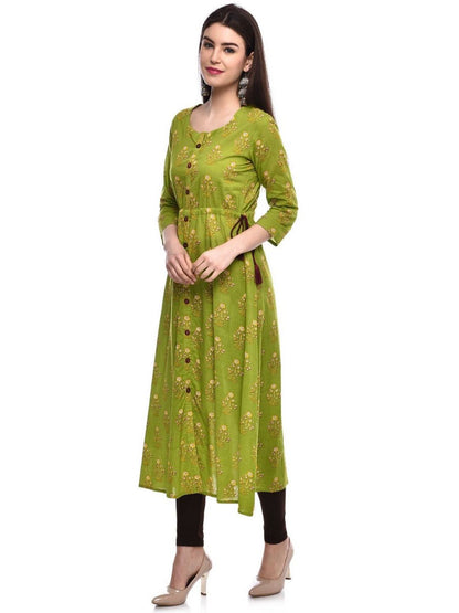 Women Cotton Printed A-Line Kurta