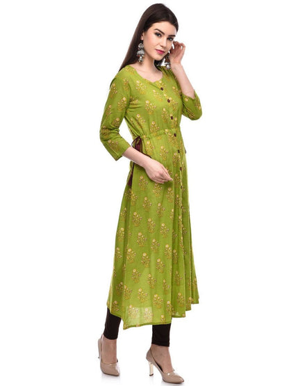 Women Cotton Printed A-Line Kurta