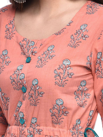 Women Cotton Printed A-Line Kurta