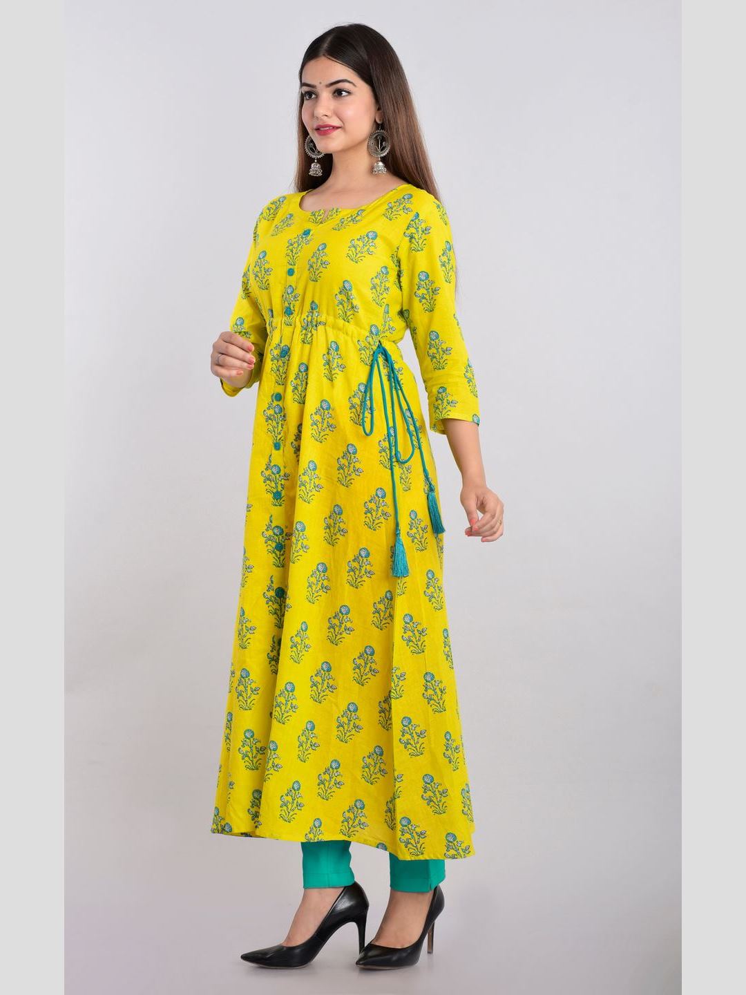 Women Cotton Printed A-Line Kurta