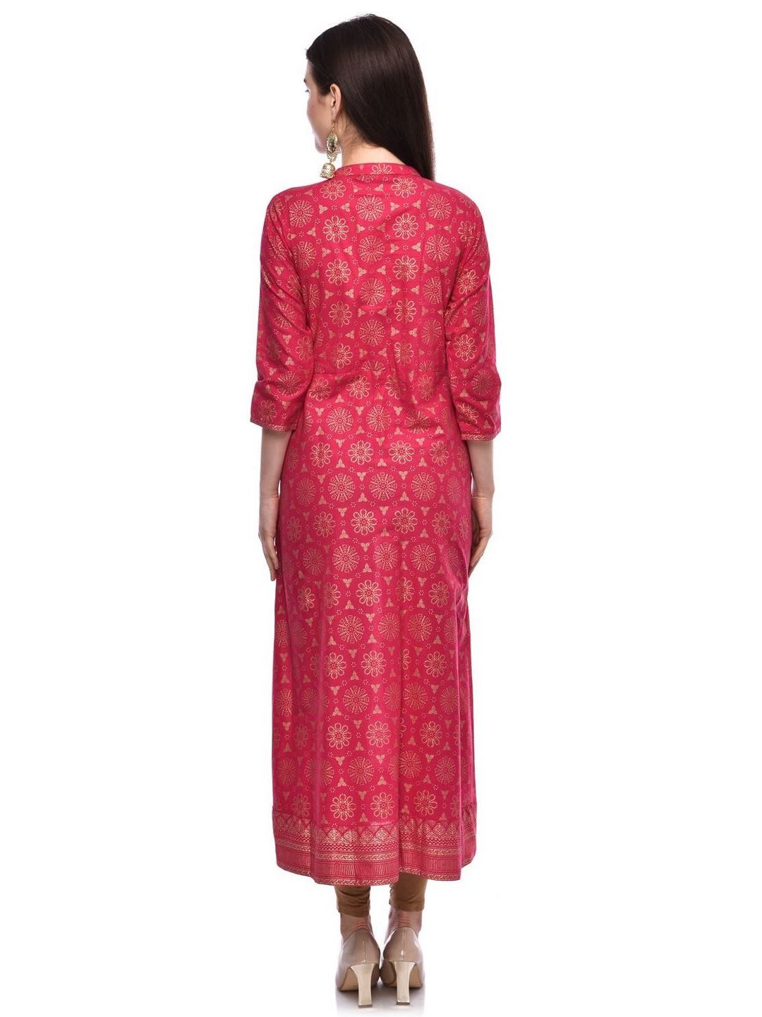 Women Cotton Printed Flared Kurta