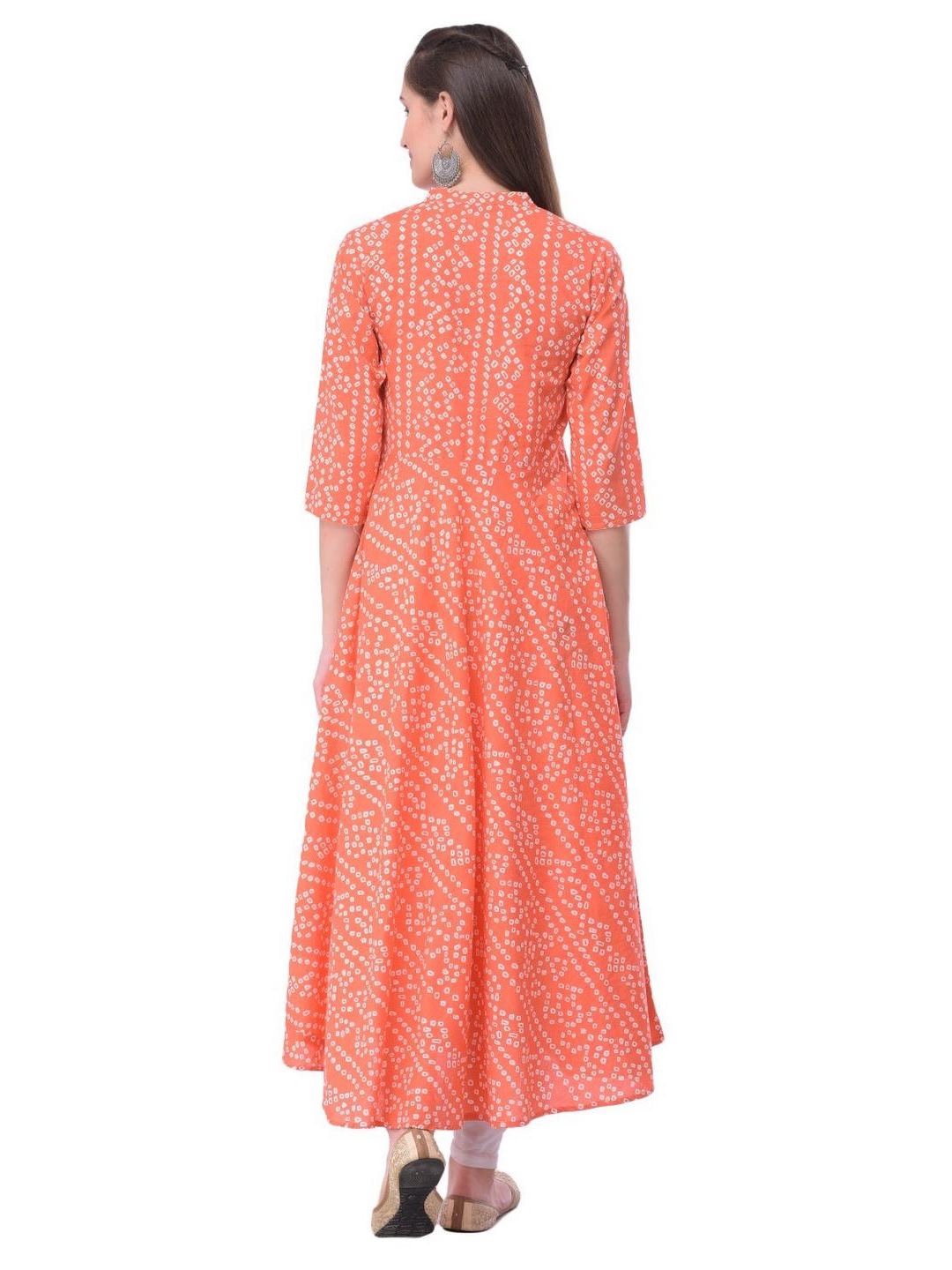 Women Cotton Printed Flared Kurta