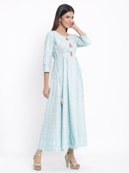 Cotton Printed Anarkali Gown