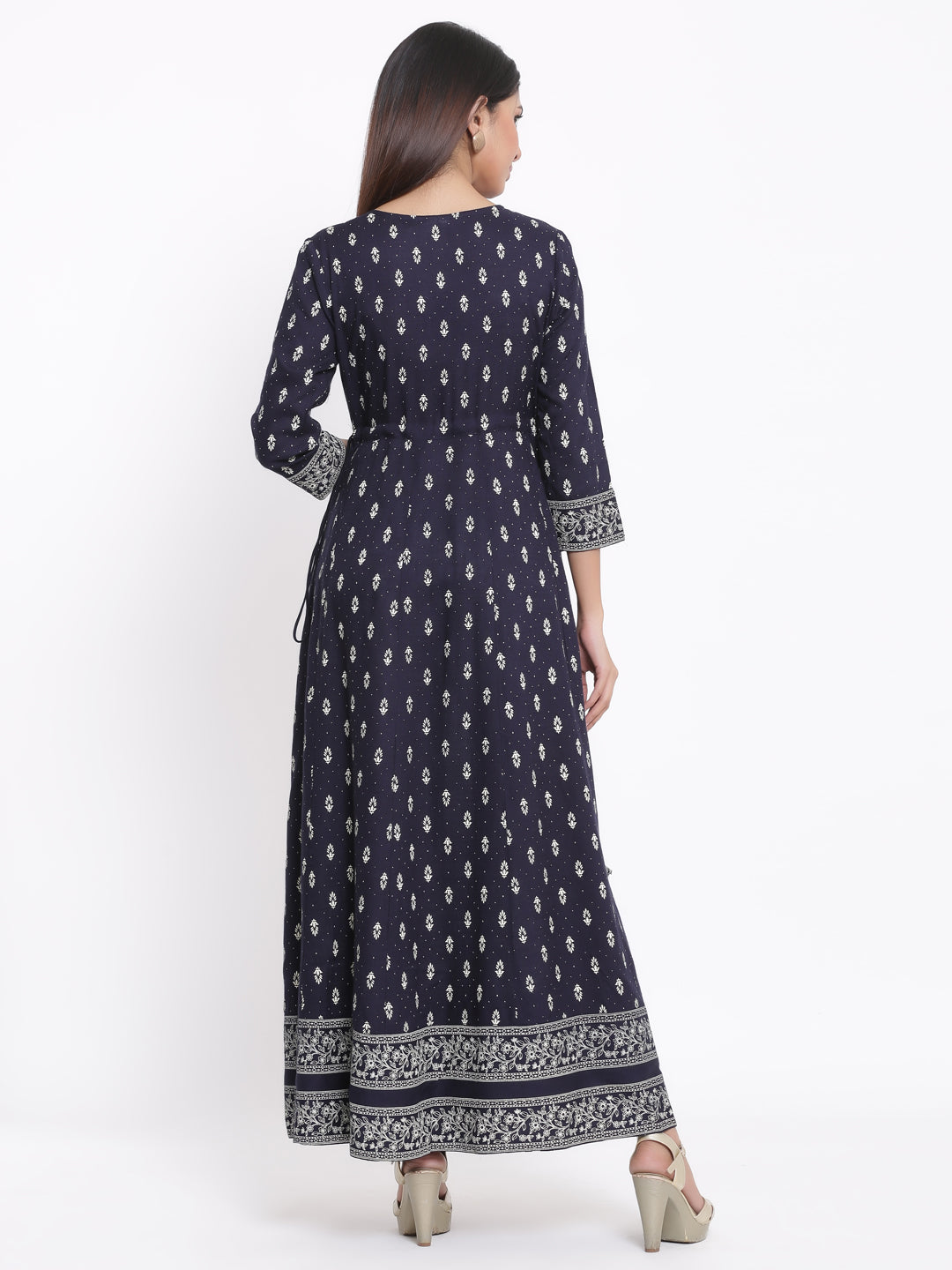 Rayon Printed Anarkali Gown