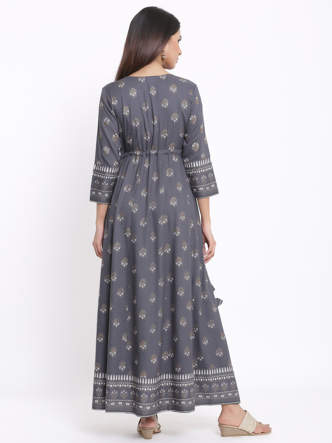 Rayon Printed Anarkali Gown