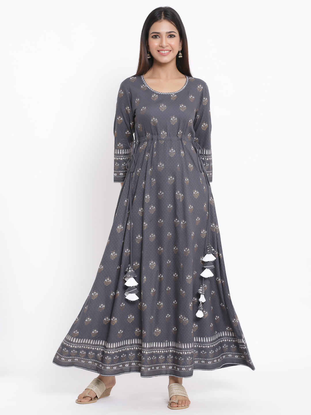 Rayon Printed Anarkali Gown