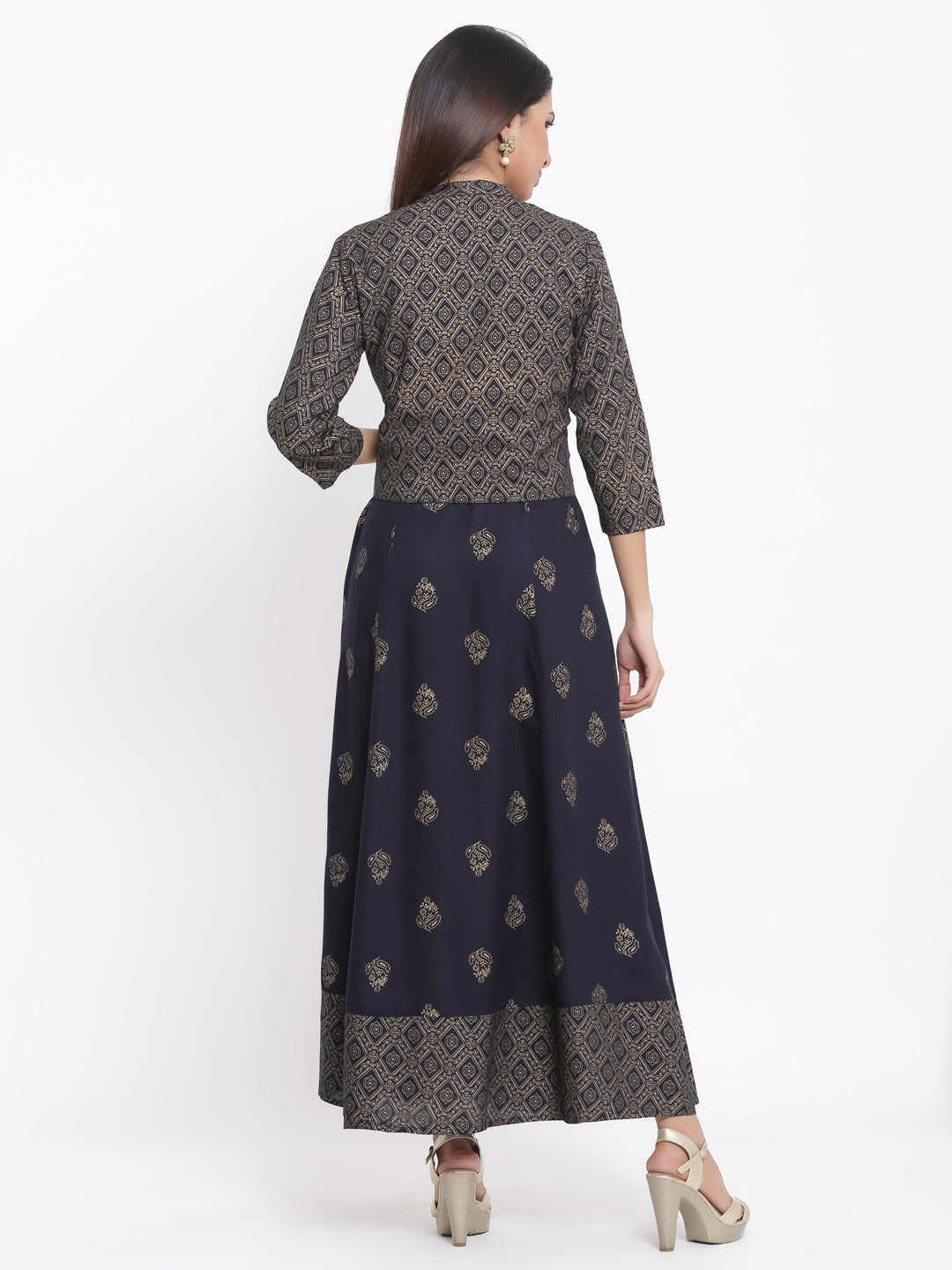 Rayon Printed Anarkali Gown