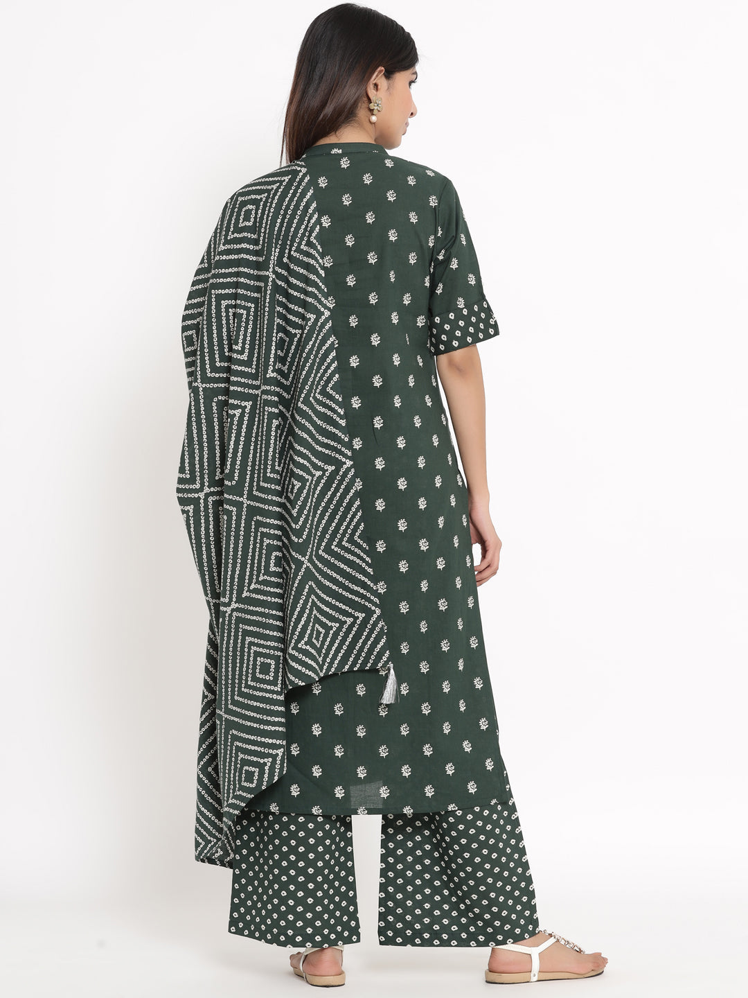 Cotton Printed Straight Kurta Palazzo Dupatta