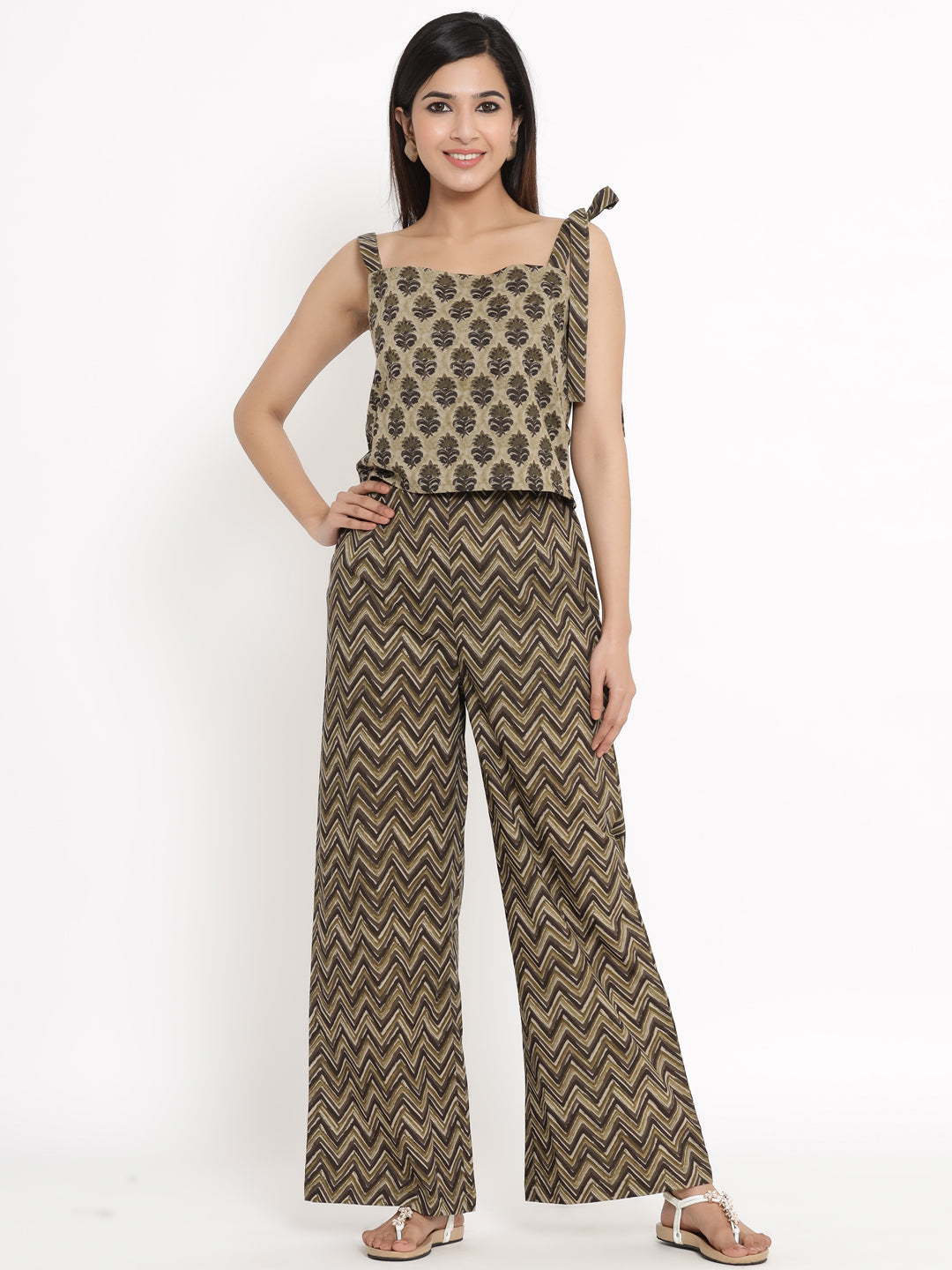 Cotton Printed Regular Top & Palazzo Set