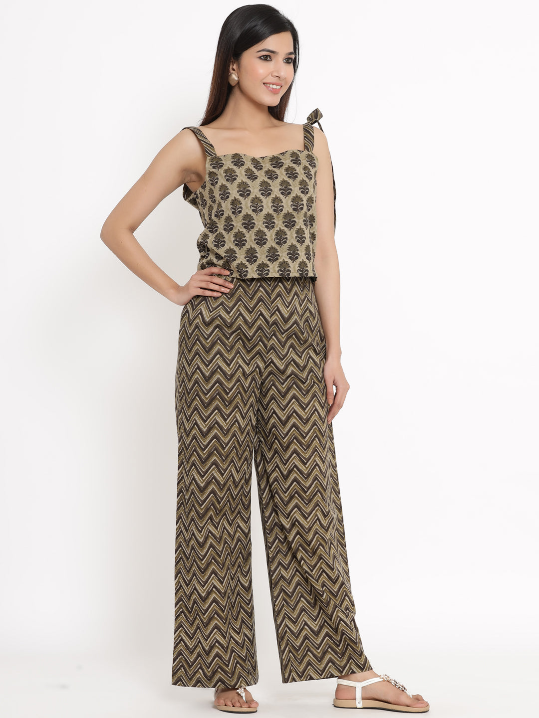 Cotton Printed Regular Top & Palazzo Set