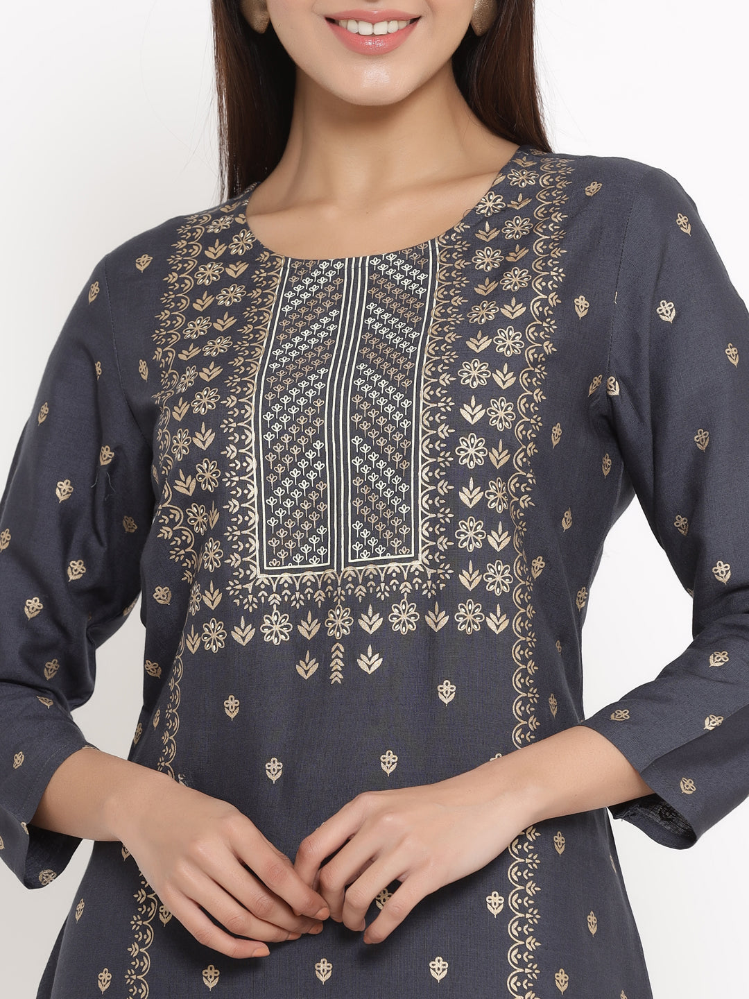 Rayon Printed Straight Kurta Palazzo Set