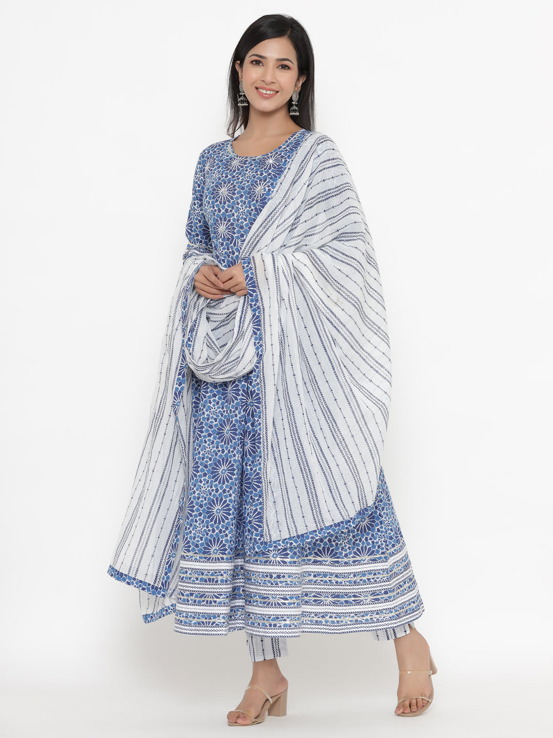 Cotton Printed Regular Kurta Pant Dupatta