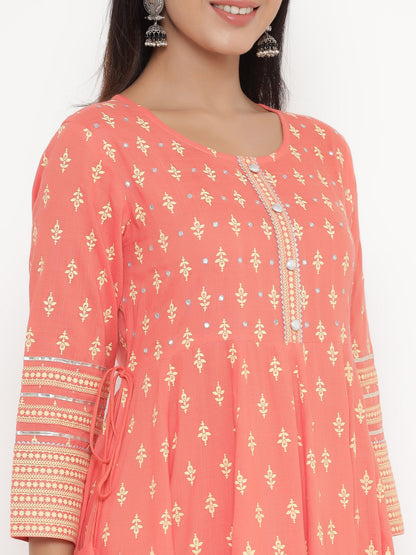 Rayon Printed Regular Kurta With Dupatta