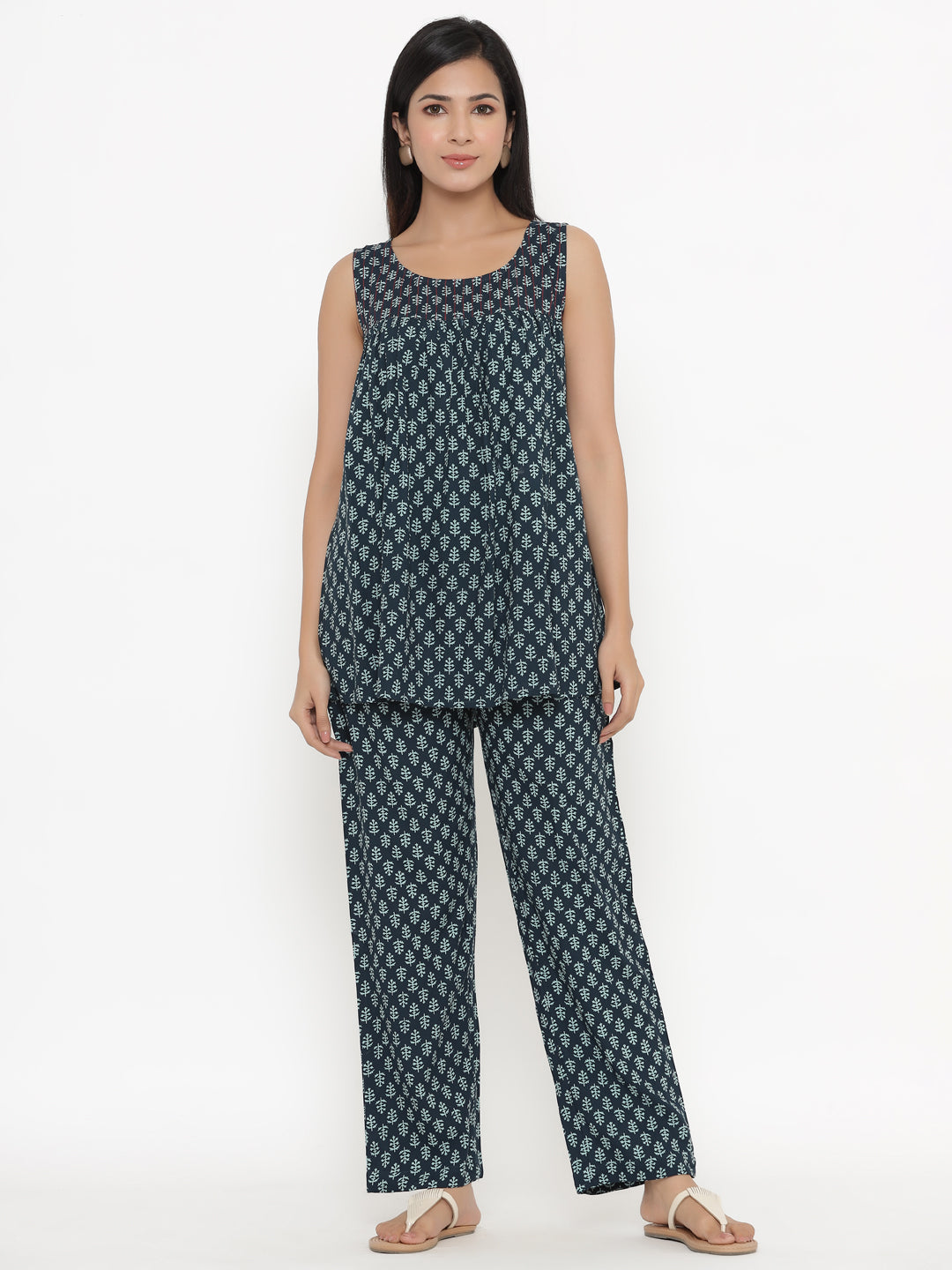 Rayon Printed Regular Top And Pyjama