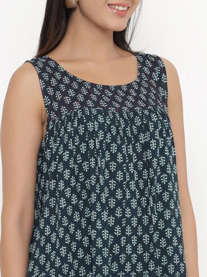 Rayon Printed Regular Top And Pyjama