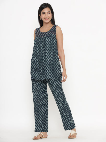 Rayon Printed Regular Top And Pyjama