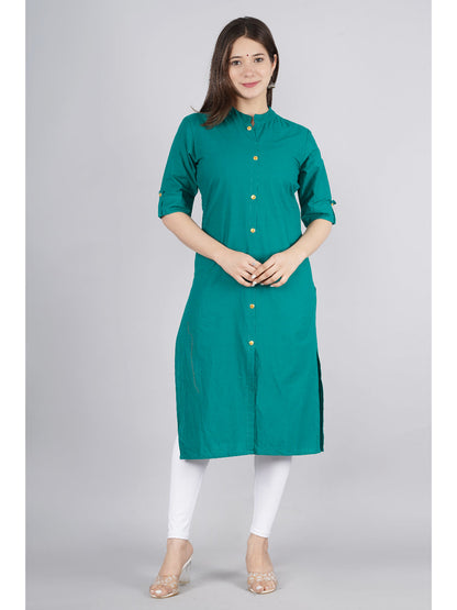 Cotton Solid Straight Kurta