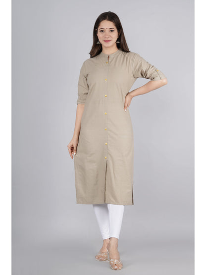 Cotton Solid Straight Kurta