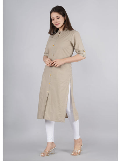 Cotton Solid Straight Kurta