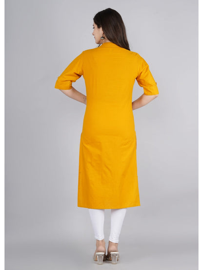 Cotton Solid Straight Kurta