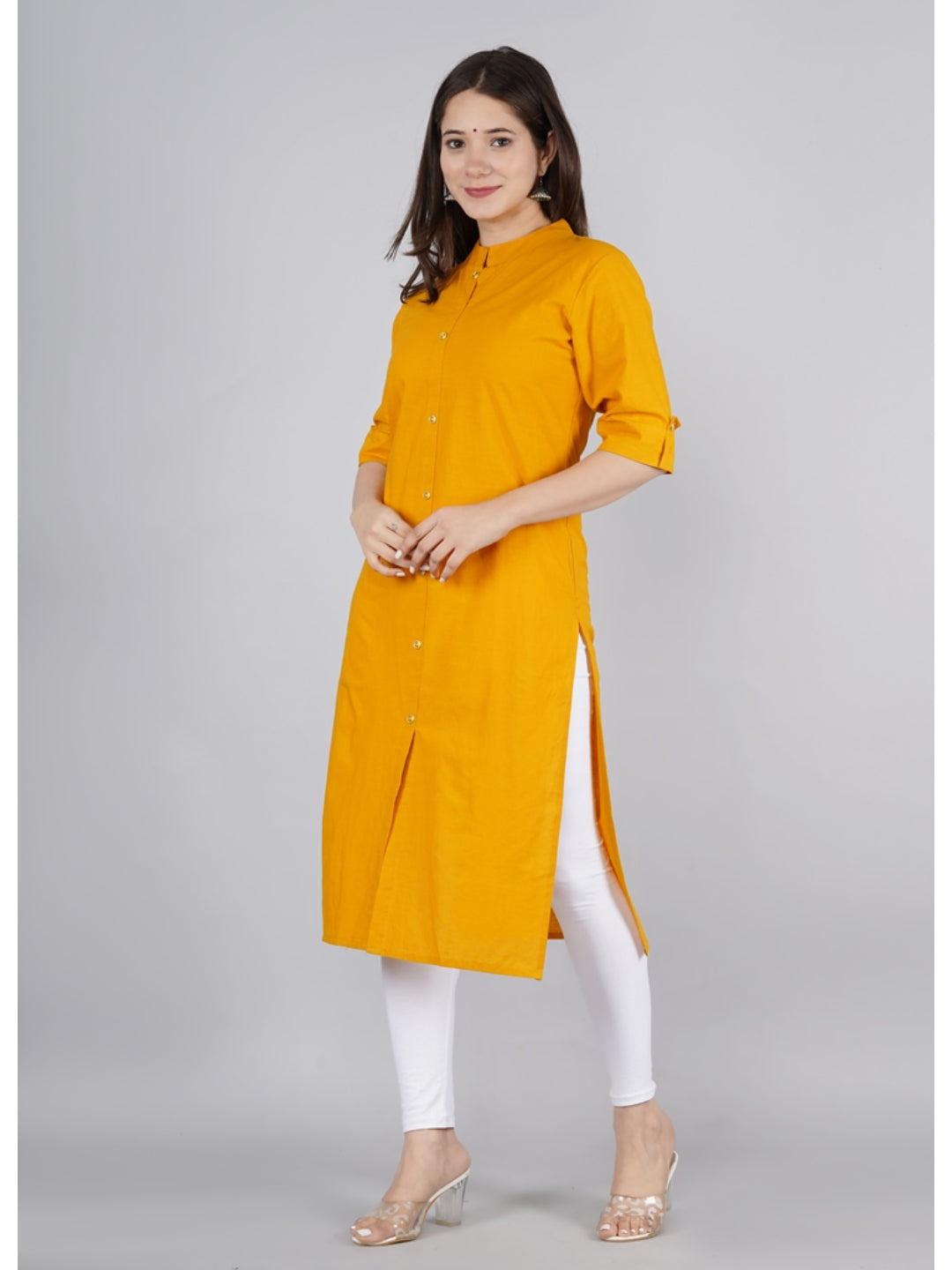 Cotton Solid Straight Kurta