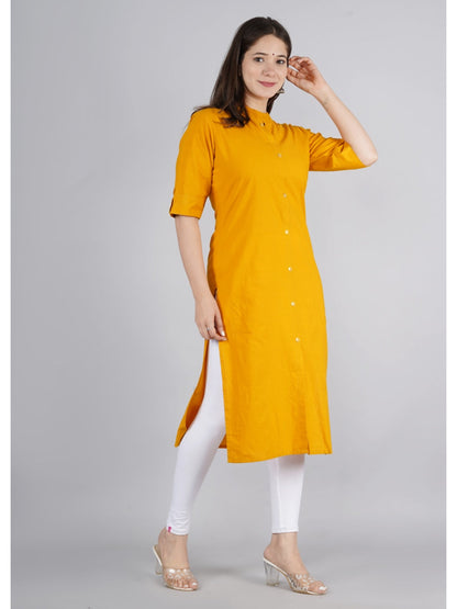 Cotton Solid Straight Kurta