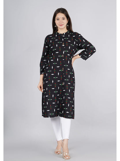 Cotton Printed Straight Kurta