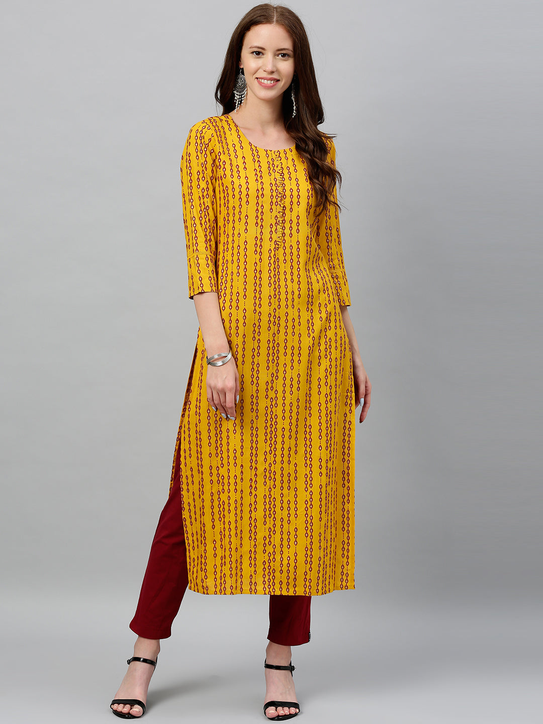 Rayon Printed Straight Kurta