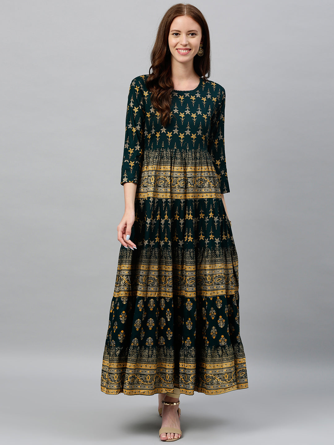 Rayon Printed Anarkali Kurta