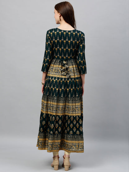 Rayon Printed Anarkali Kurta