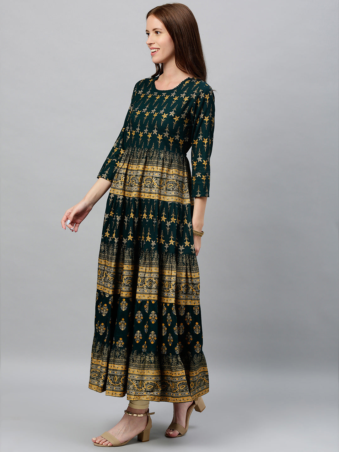 Rayon Printed Anarkali Kurta