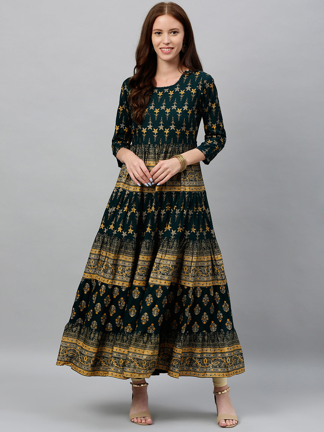 Rayon Printed Anarkali Kurta