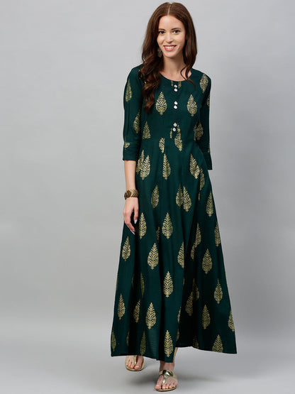 Rayon Buta Print Anarkali Kurta