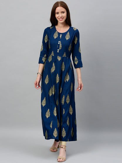 Rayon Buta Print Anarkali Kurta