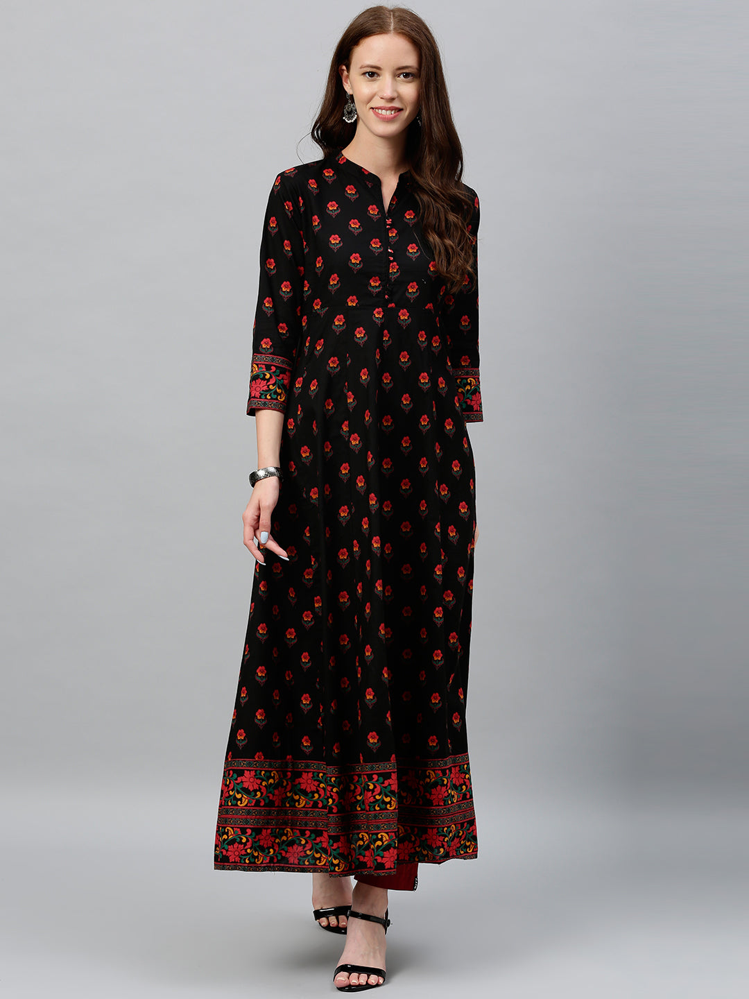 Cotton Buta Print Anarkali Kurta