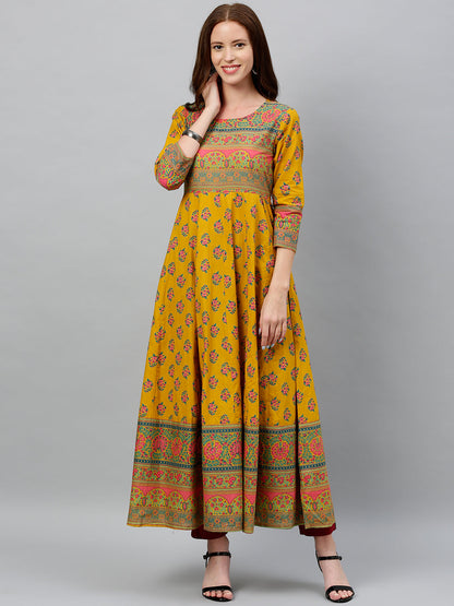 Cotton Printed Anarkali Kurta