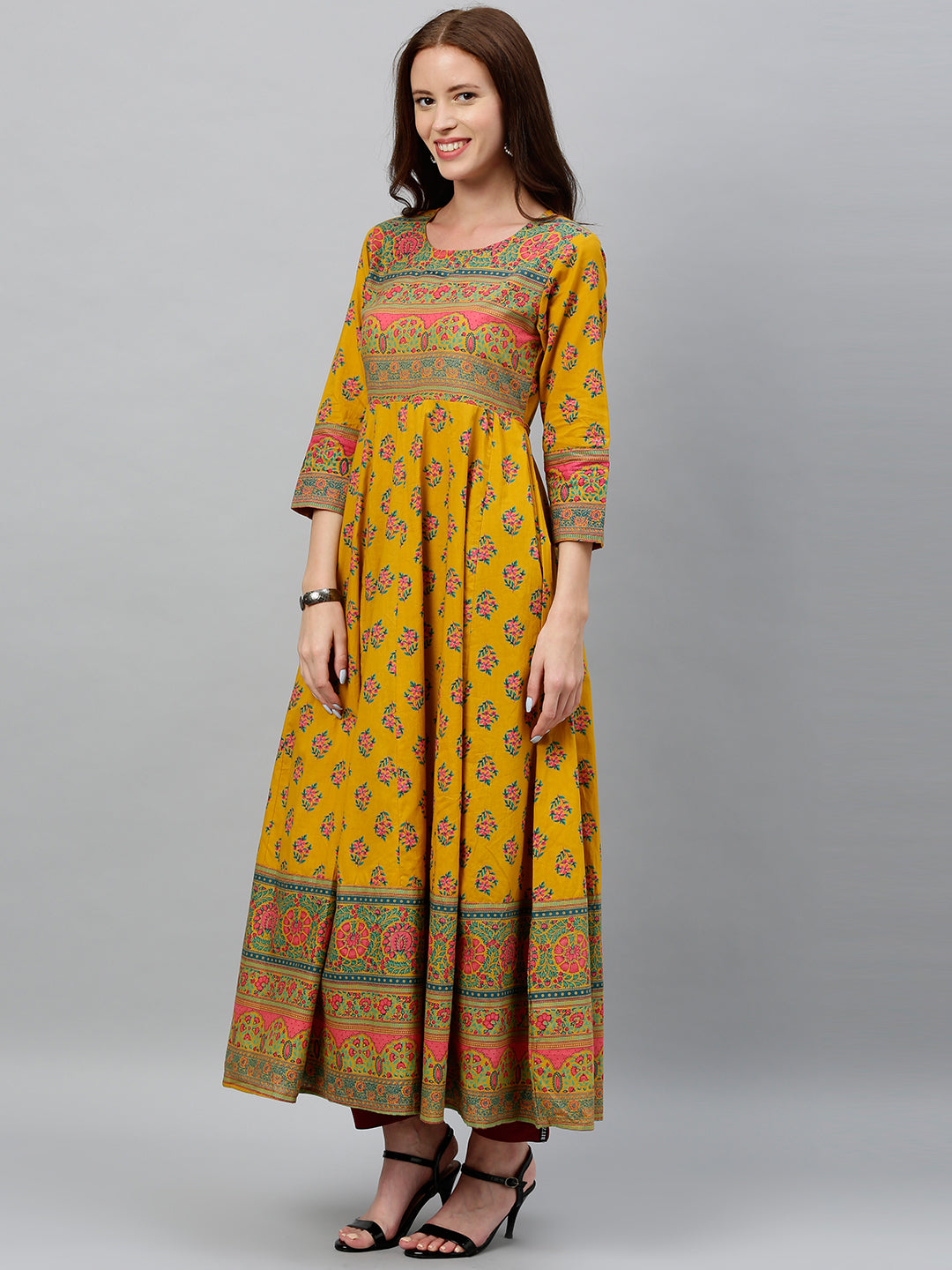 Cotton Printed Anarkali Kurta