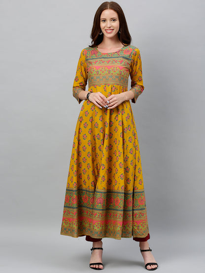 Cotton Printed Anarkali Kurta