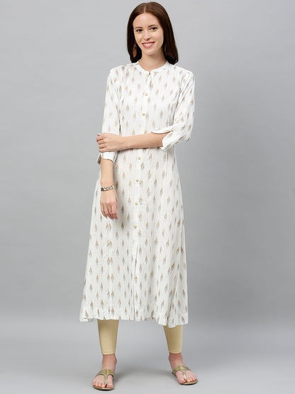 Rayon Printed A-Line Kurta