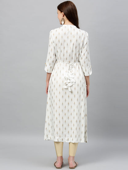 Rayon Printed A-Line Kurta