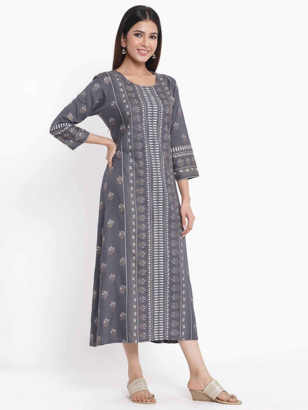 Rayon Printed A-Line Kurta