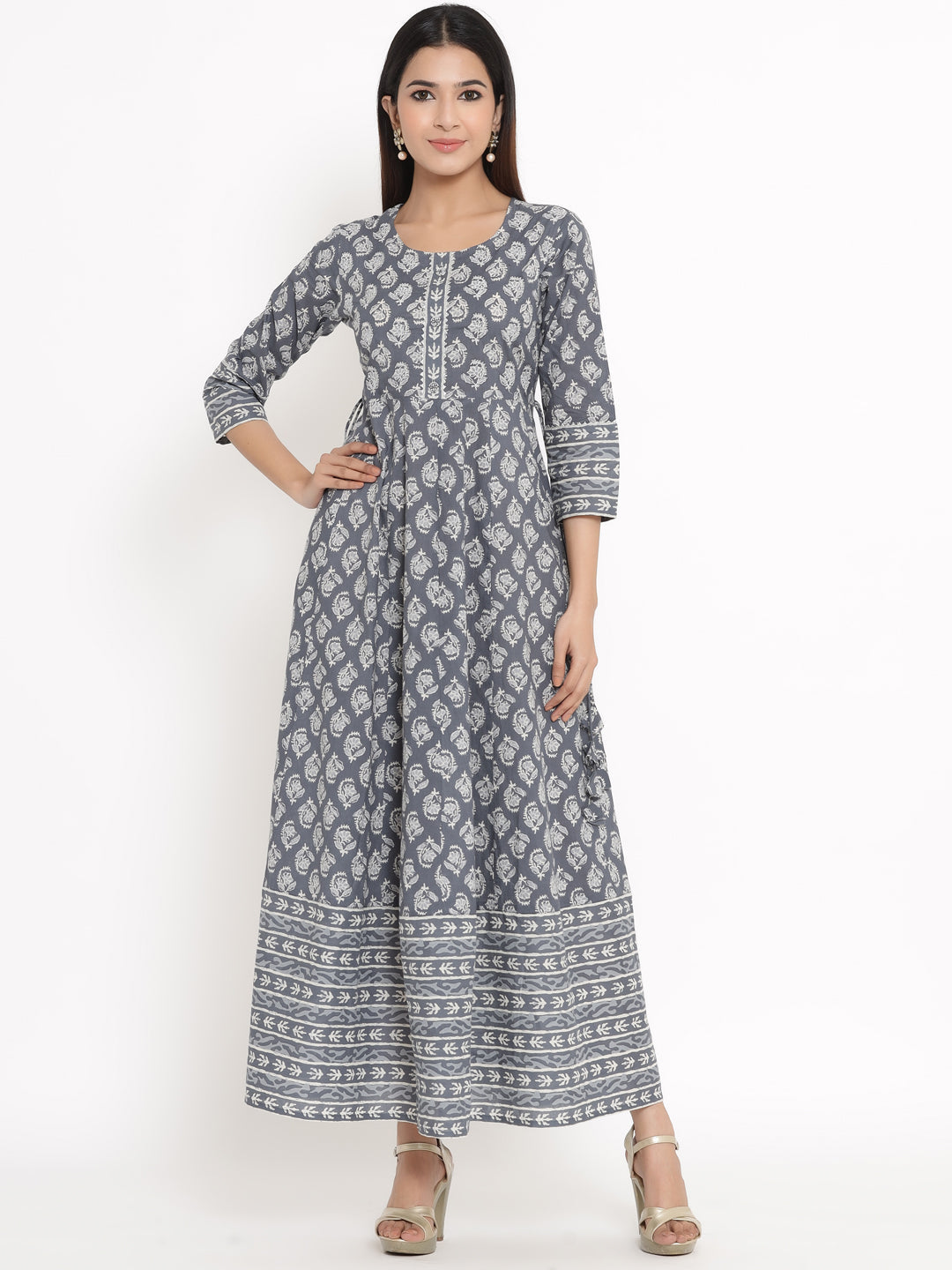 Cotton Block Print Anarkali Kurta